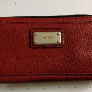 Nine West Wallet Red Leather